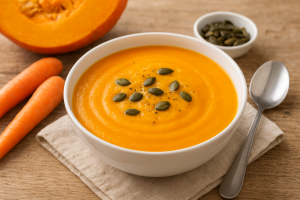 VeloutÃ© de potimarron et carottes - les 3 fermes