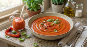 Velouté froid de poivrons rouges - les 3 fermes