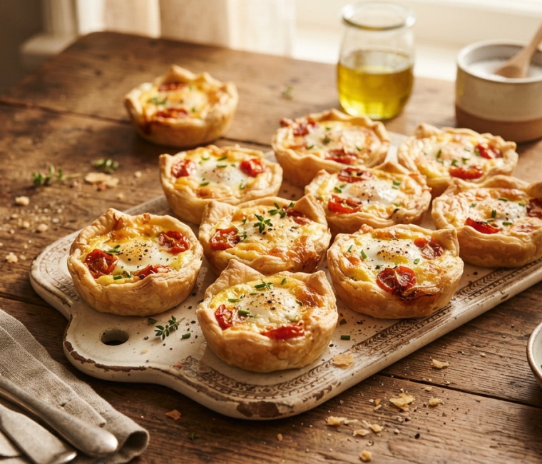Mini-quiches tomates & Comté recette lunchbox enfant facile - les 3 fermes