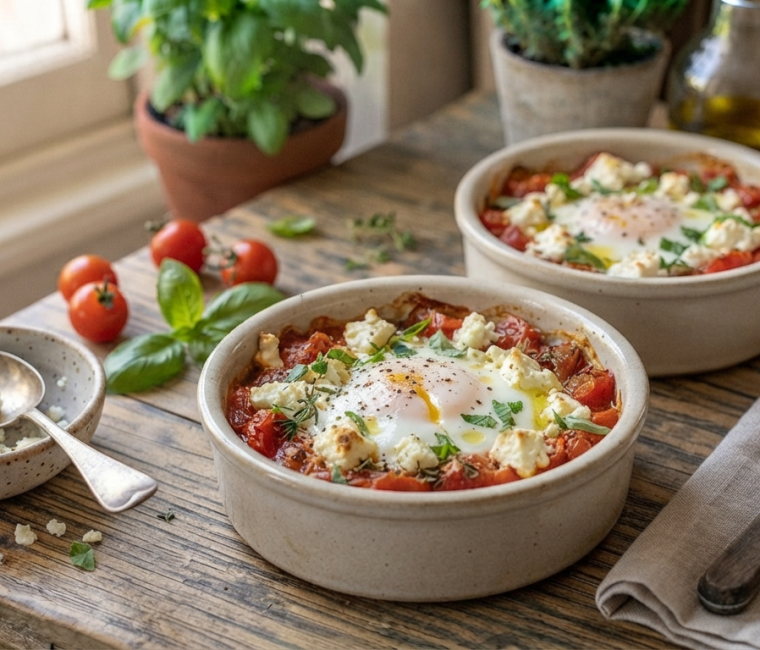 Œufs cocotte aux tomates et fromage fermier recette rapide - les 3 fermes